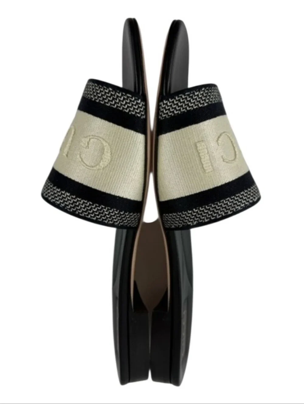 GUCCI Jane Embroidered Logo Slide Sandals
